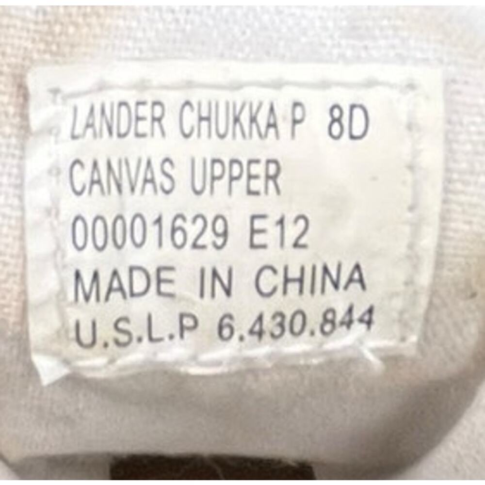 Polo Ralph Lauren Lander Chukka Canvas Shoes Size 8 Red BIN36 - Picture 6 of 6